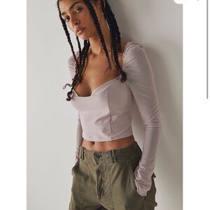 Free people mesh top